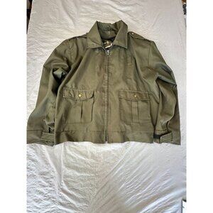 Quartermaster Law Pro mens Green‎ Jacket XL long sleeve collared polyester